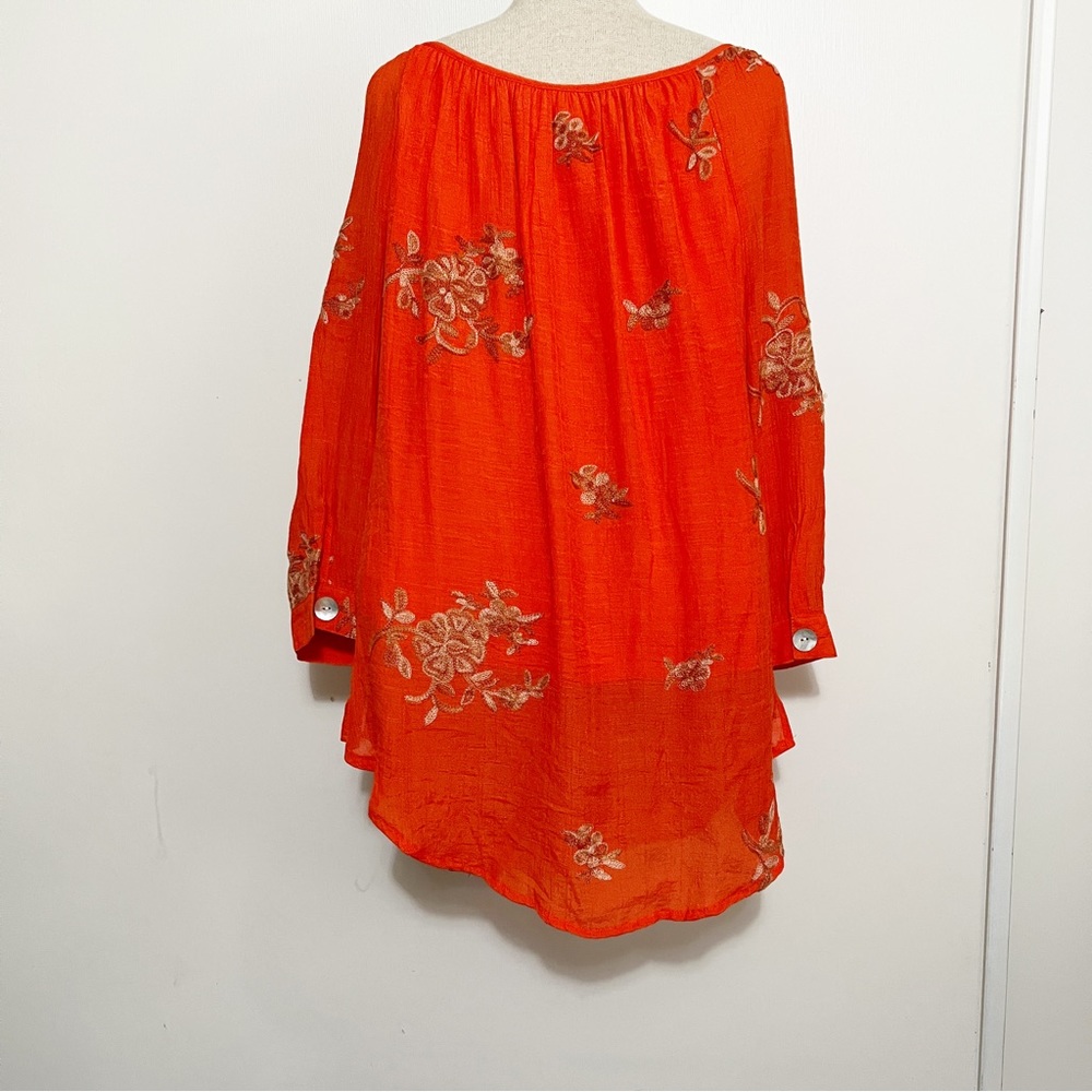 Fig & Flower Embroidered Blouse m - Picture 3 of 7